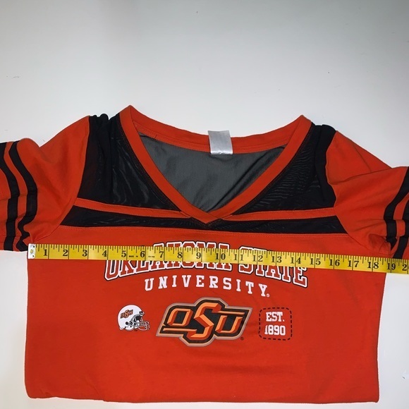 Oklahoma State University Women’s Tee Shirt,‎ XL, bright orange with mesh upper. - Picture 12 of 12
